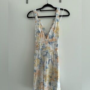 Abercrombie & Fitch Blue and Yellow Floral Romper